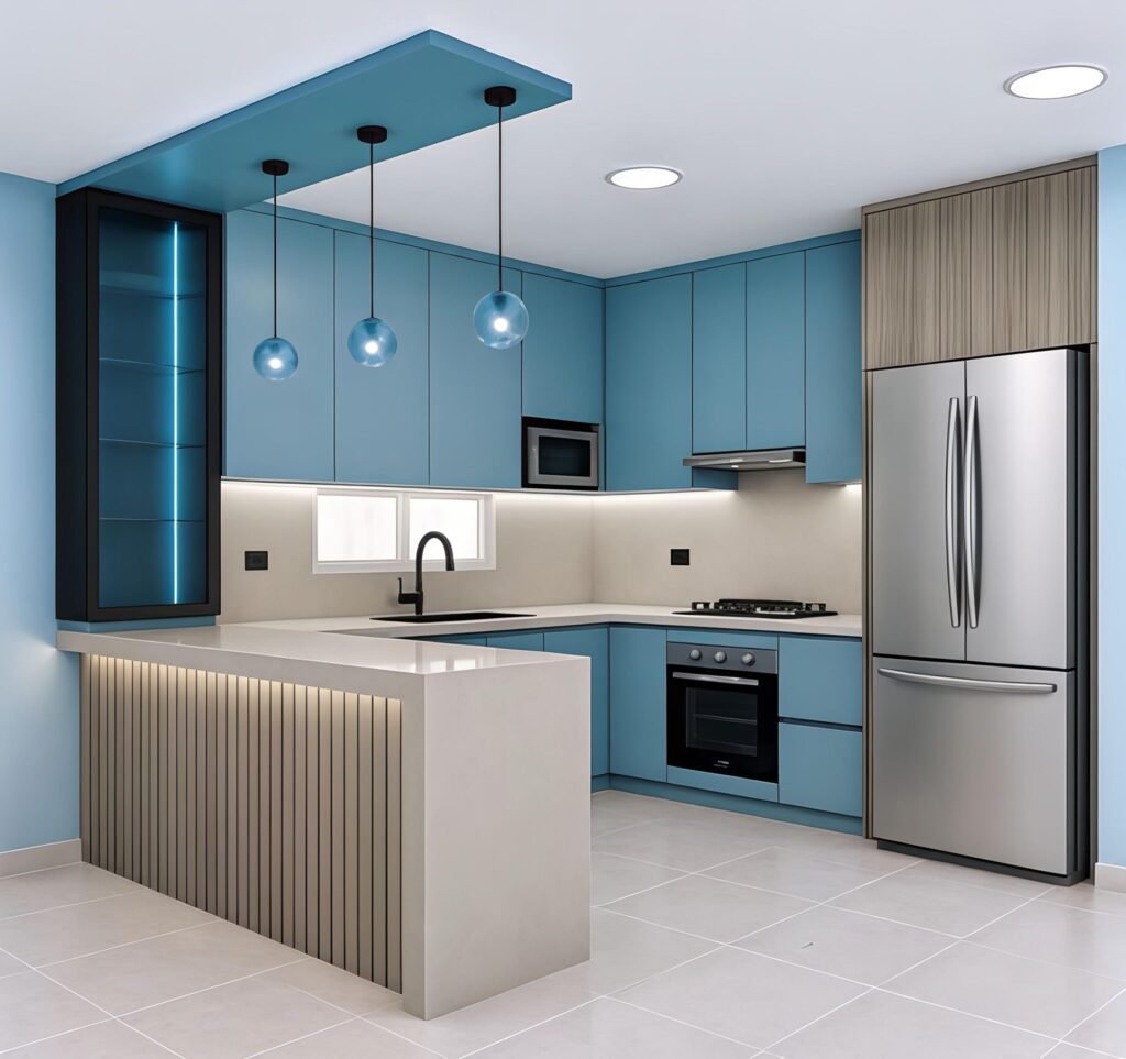 Blue Modern Kitchen