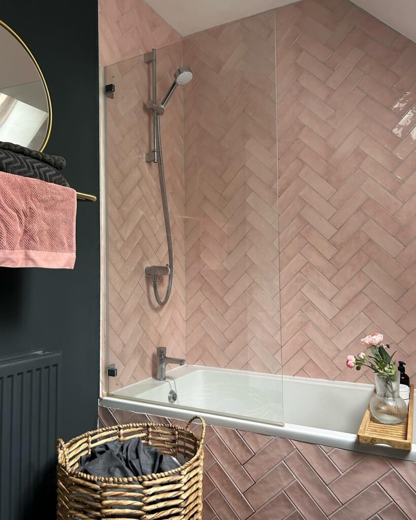 Blush Herringbone Style