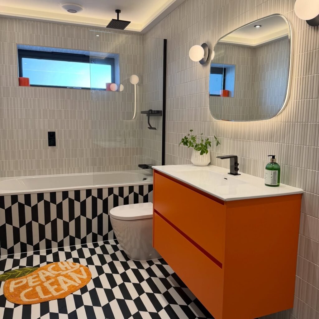 Bold Orange Vanity Contrast