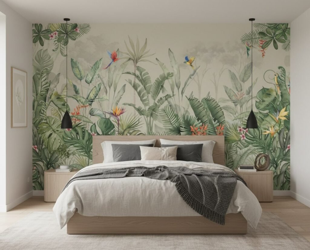Botanical Mural Bedroom