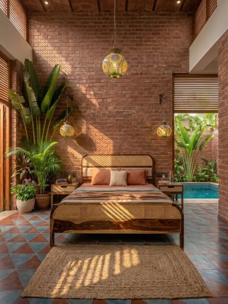 Brick Tropical Courtyard