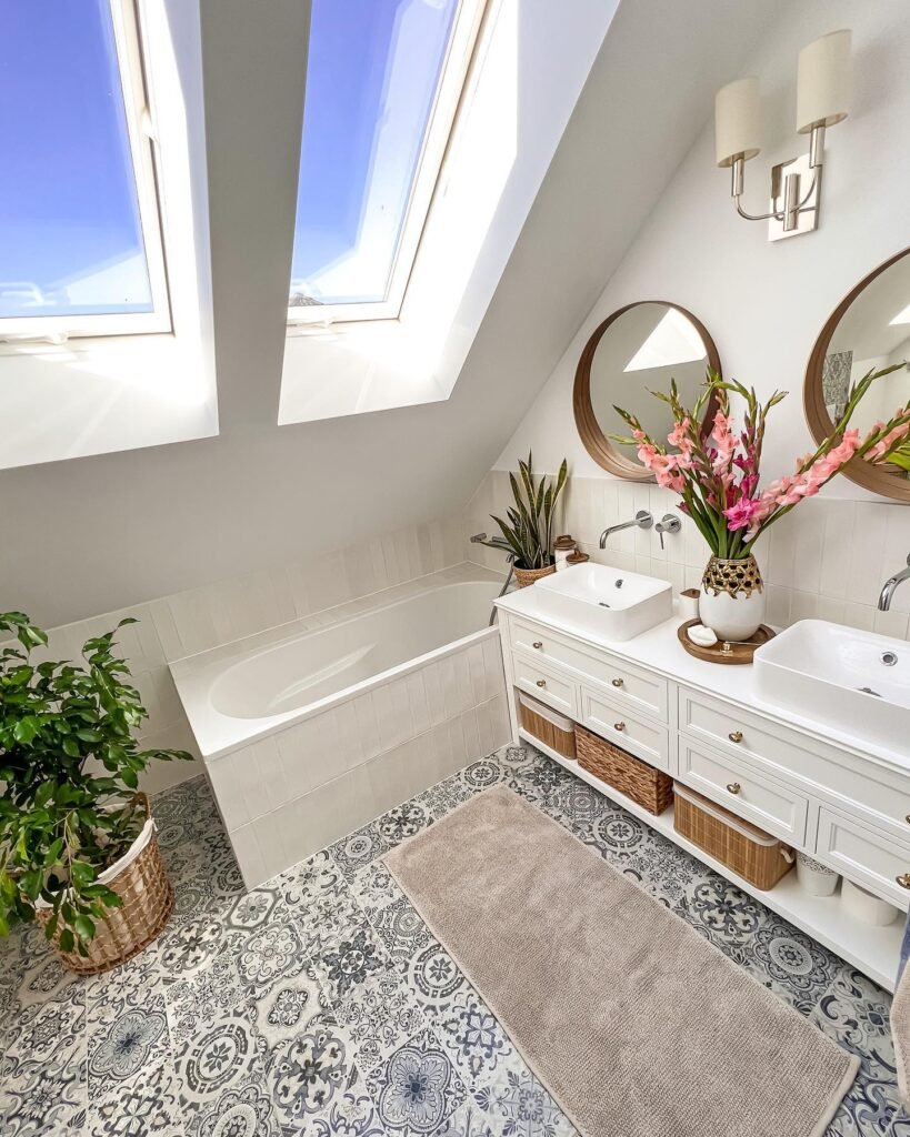 Bright Attic Bathroom