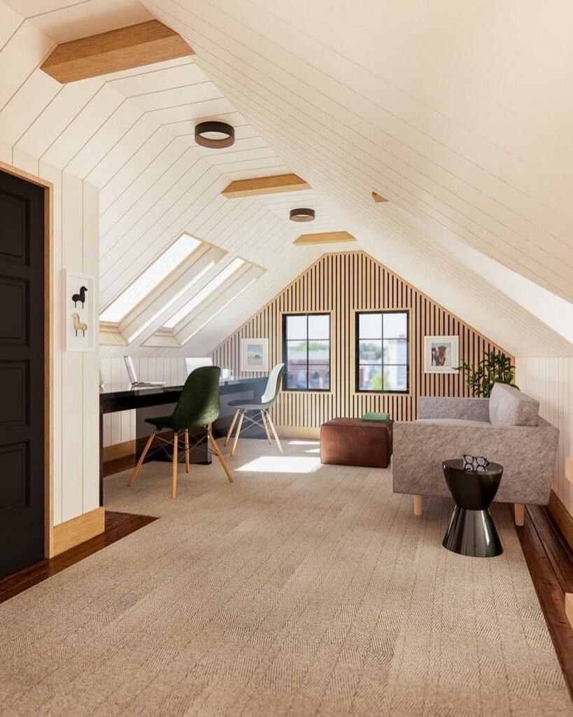 Bright Attic Studio Bedroom