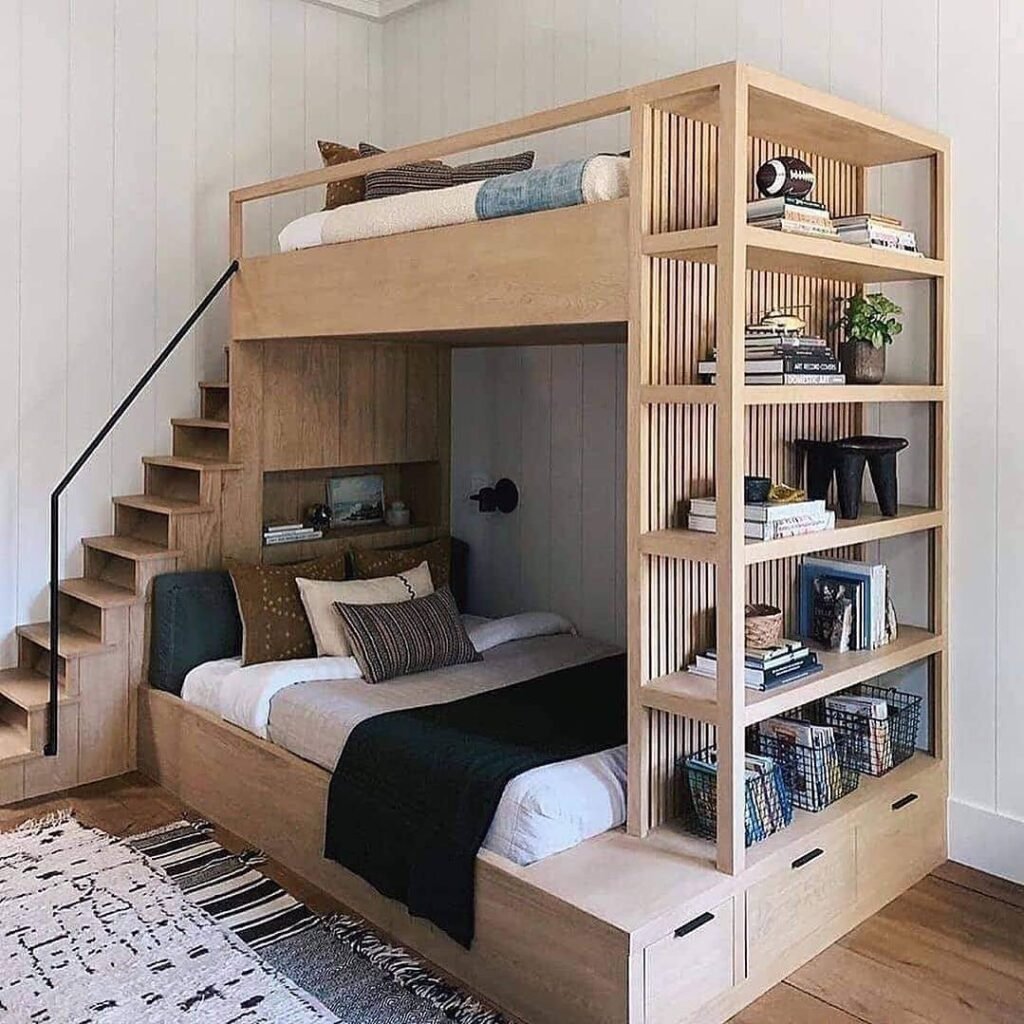 Bunk Bed With Shelving