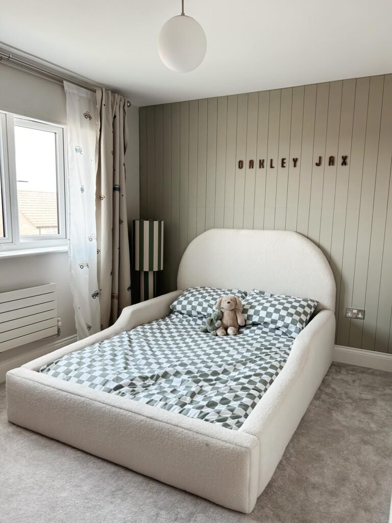 Calm Checkered Bedroom