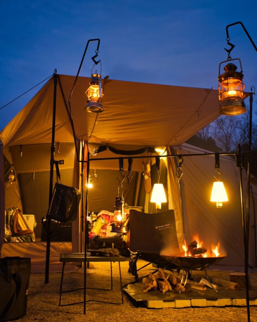 Camping Lantern Setup