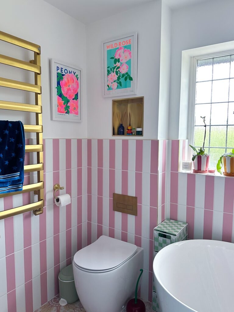 Candy Stripe Bathroom Walls