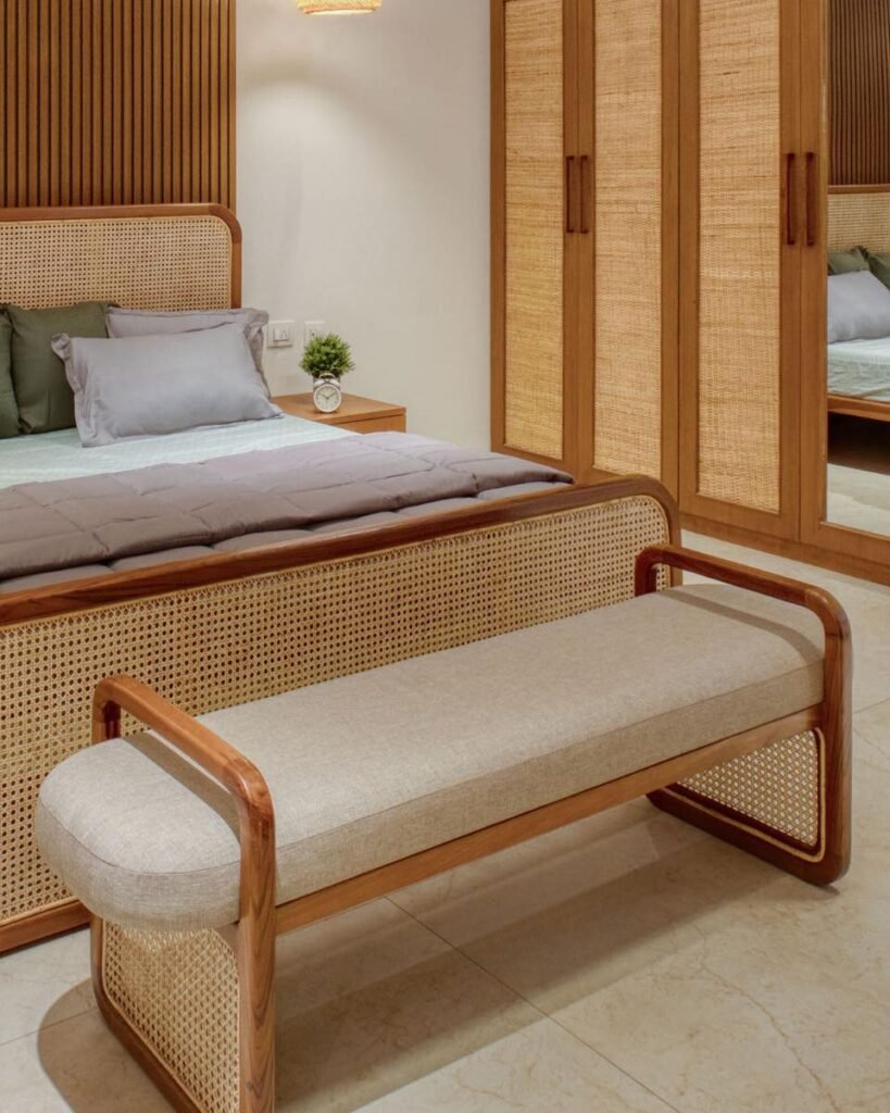 Cane Frame Bench