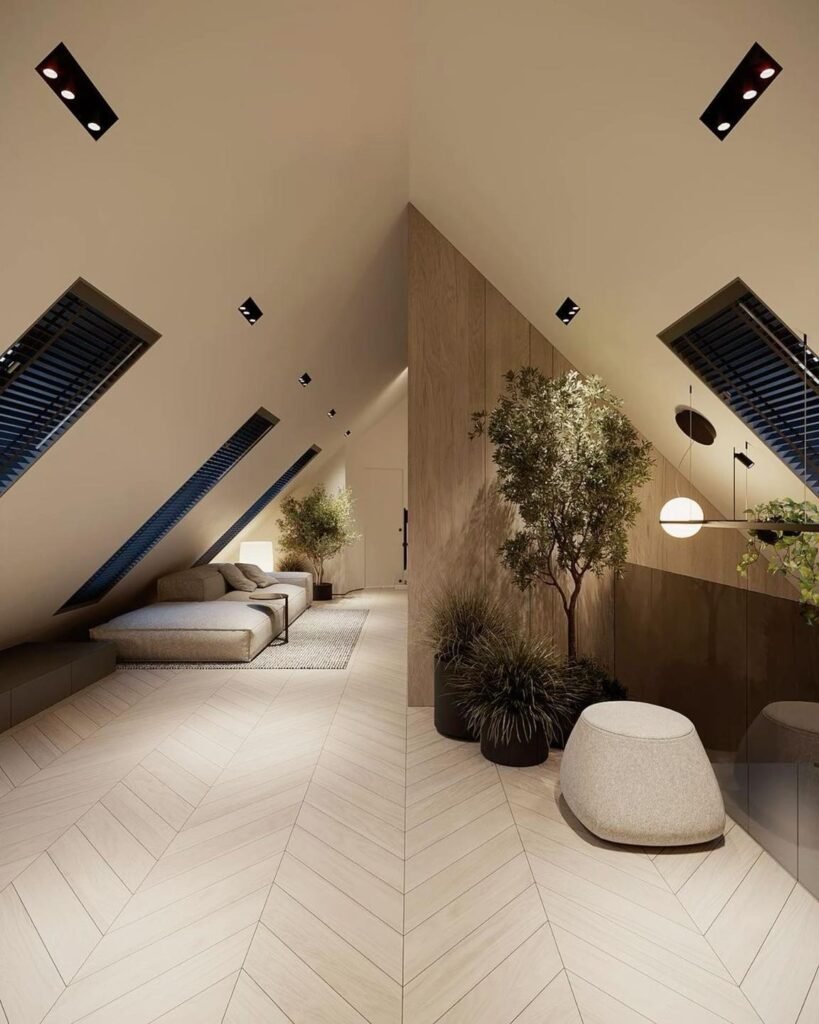 Clean Sloped Ceiling Suite