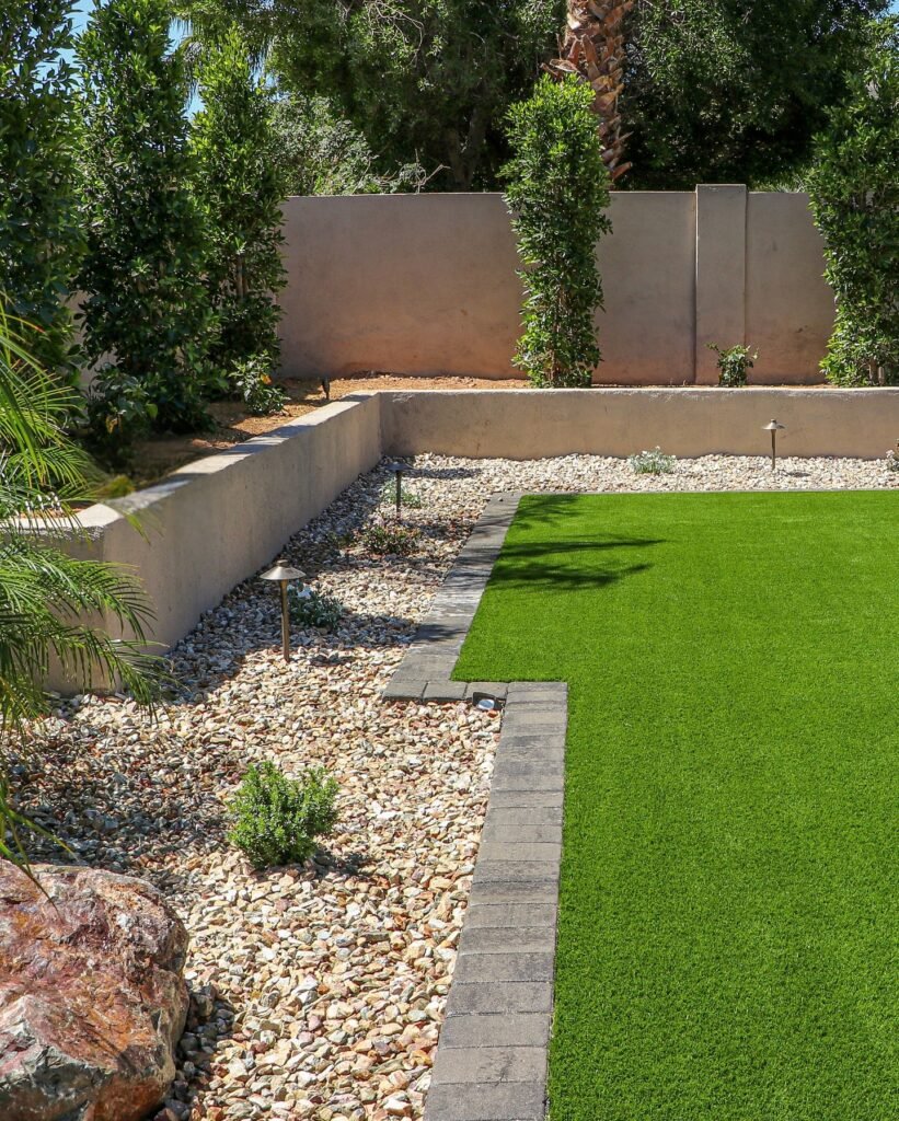 Clean Turf And Stone Borders