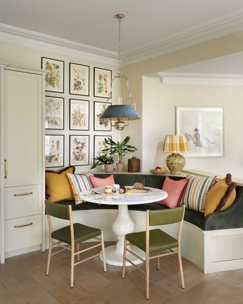 Colorful Corner Banquette