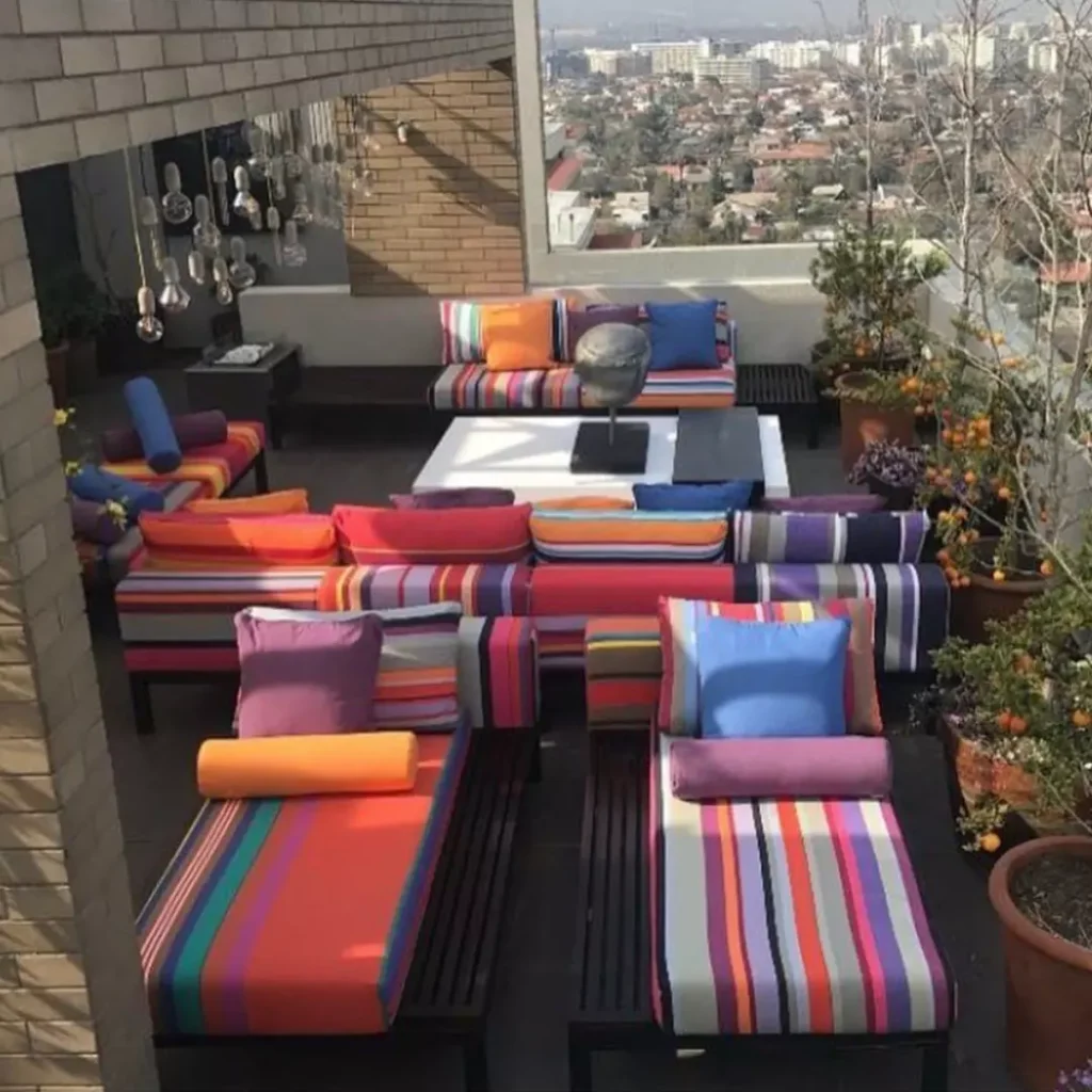 Colorful Rooftop Stripes