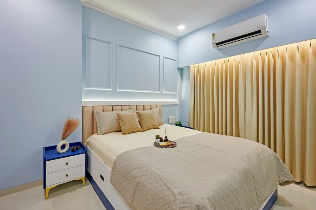 Compact Blue Bedroom