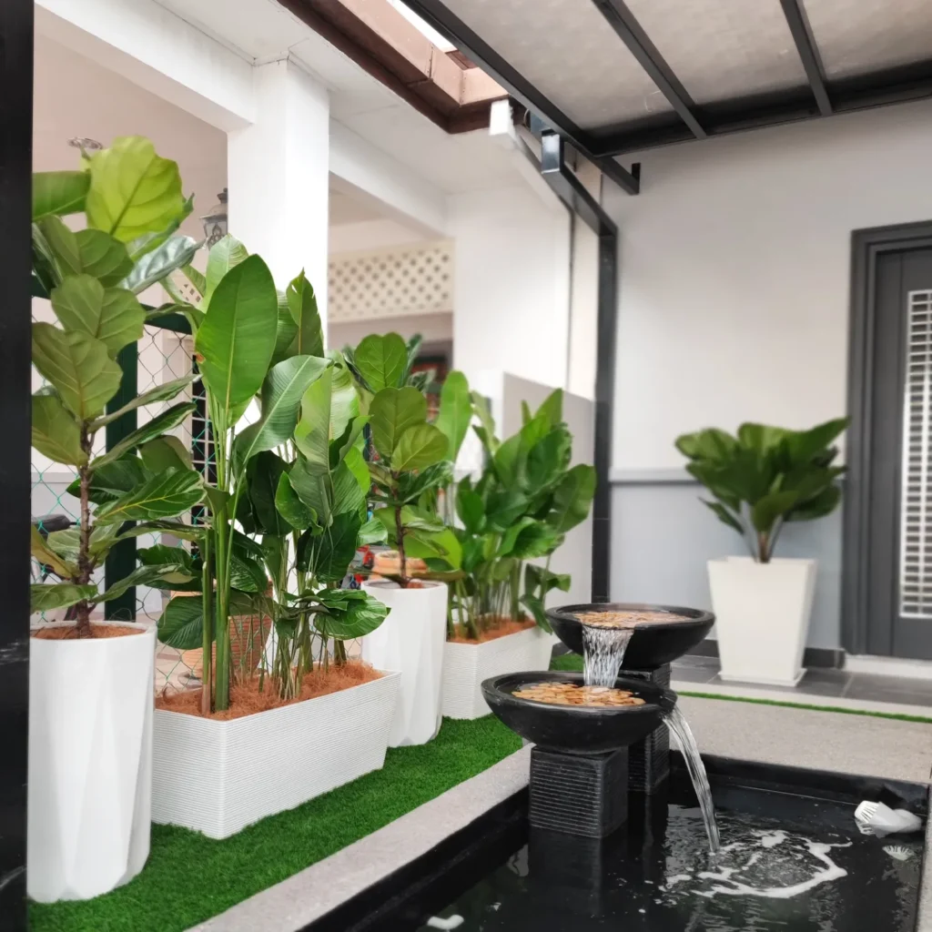 Courtyard Water Planters
