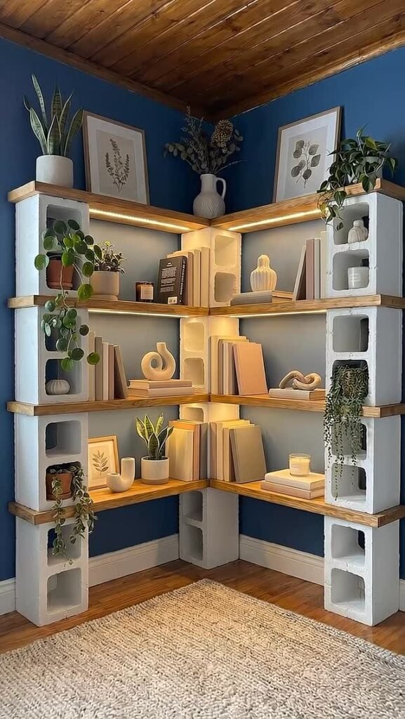 DIY Block Shelving