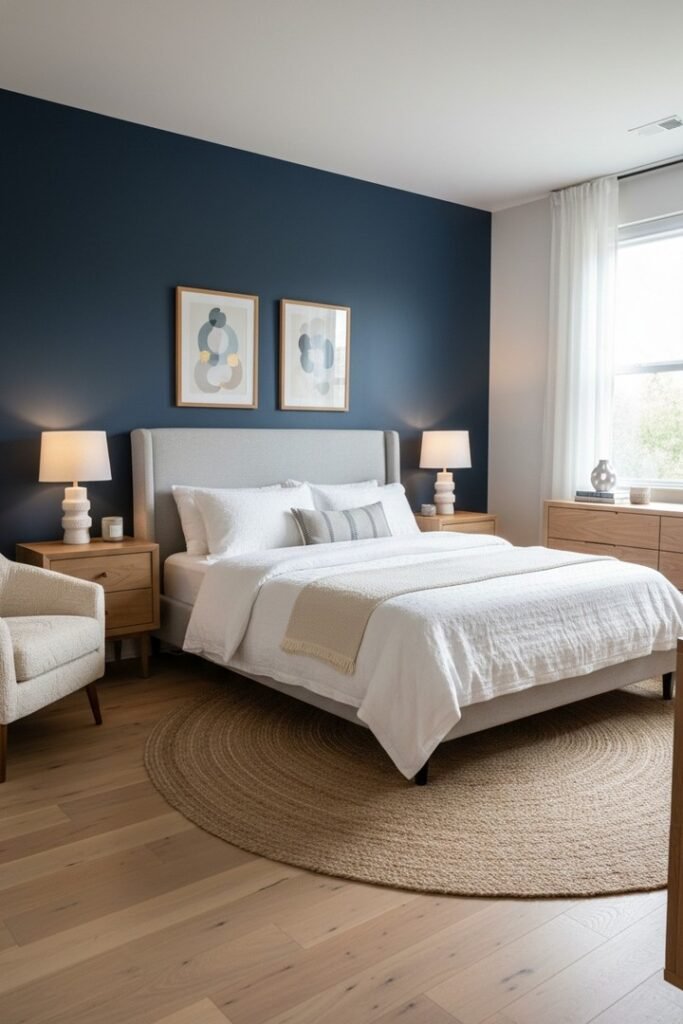 Deep Blue Feature Wall