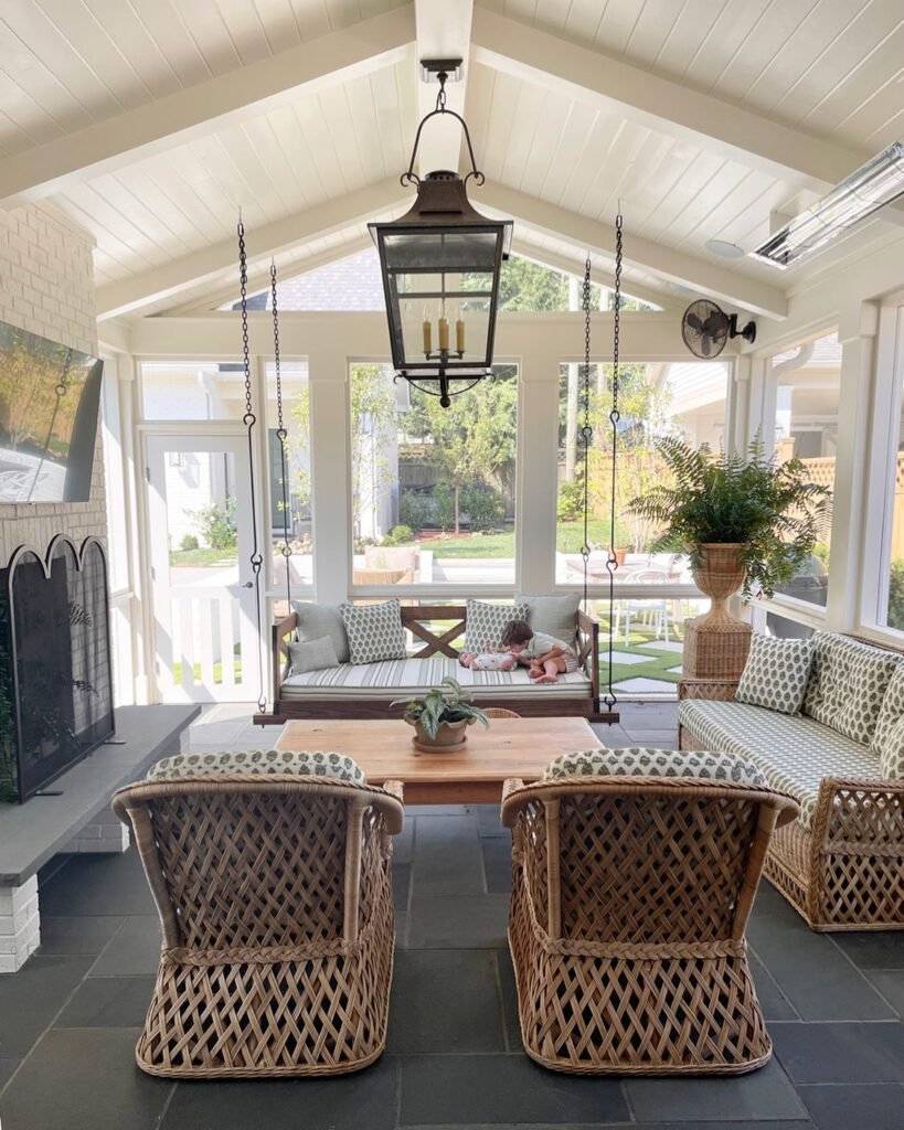 Family Friendly Swing Porch