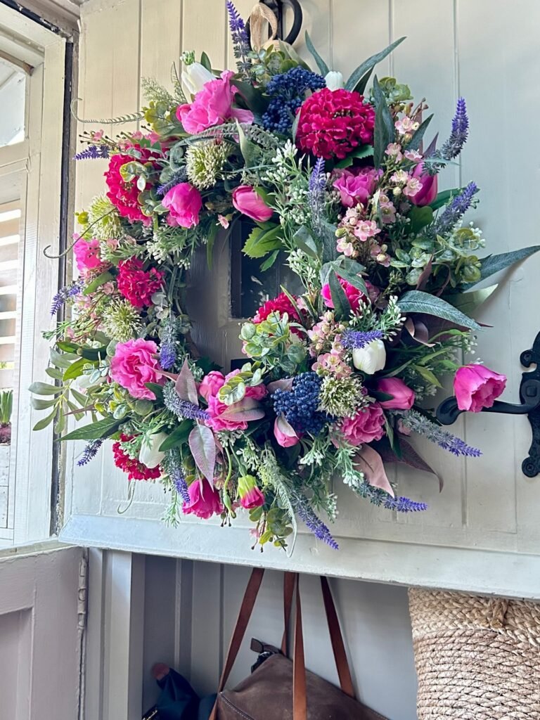 Full Pink Garden Wreath