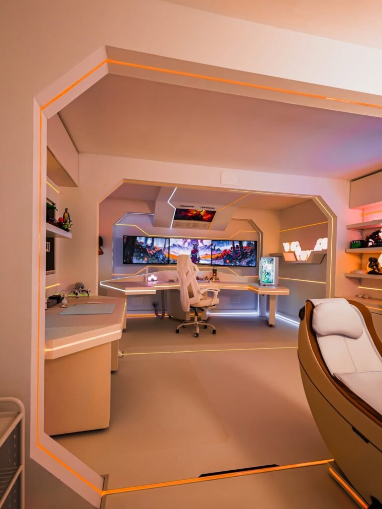 Futuristic Gaming Lounge