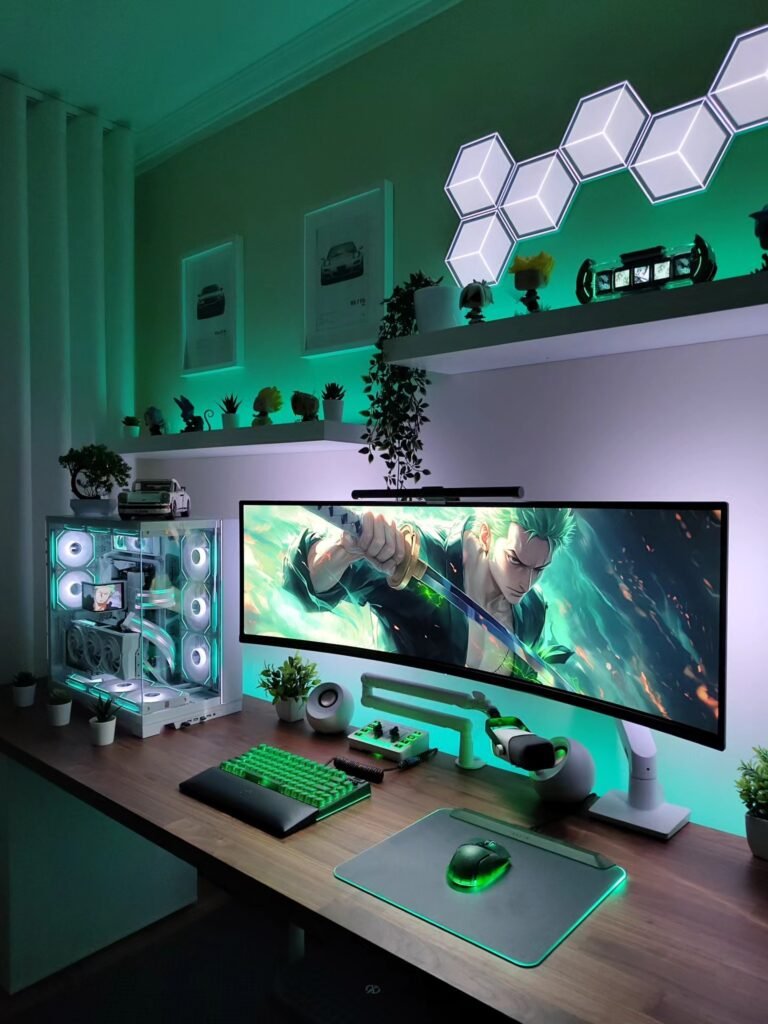 Green Mood Gaming Setup