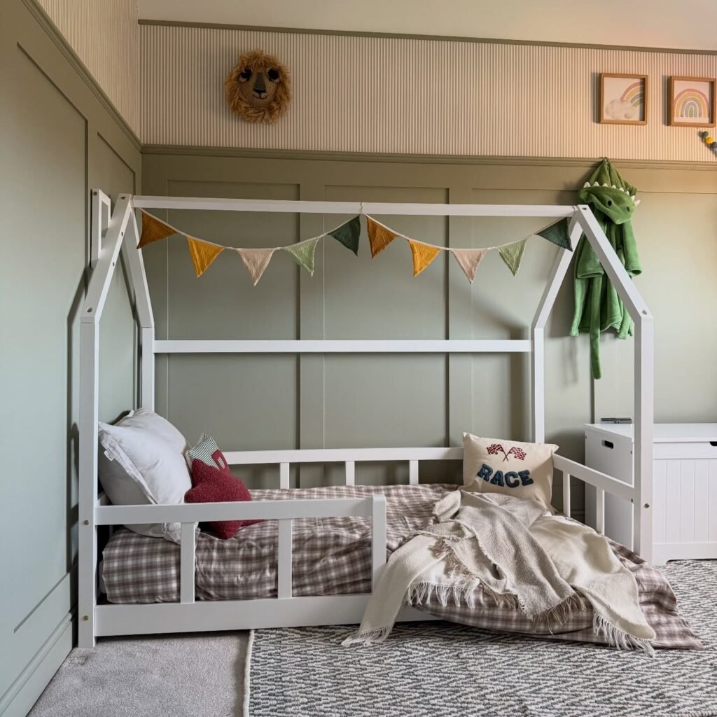 Green Panel Bedroom
