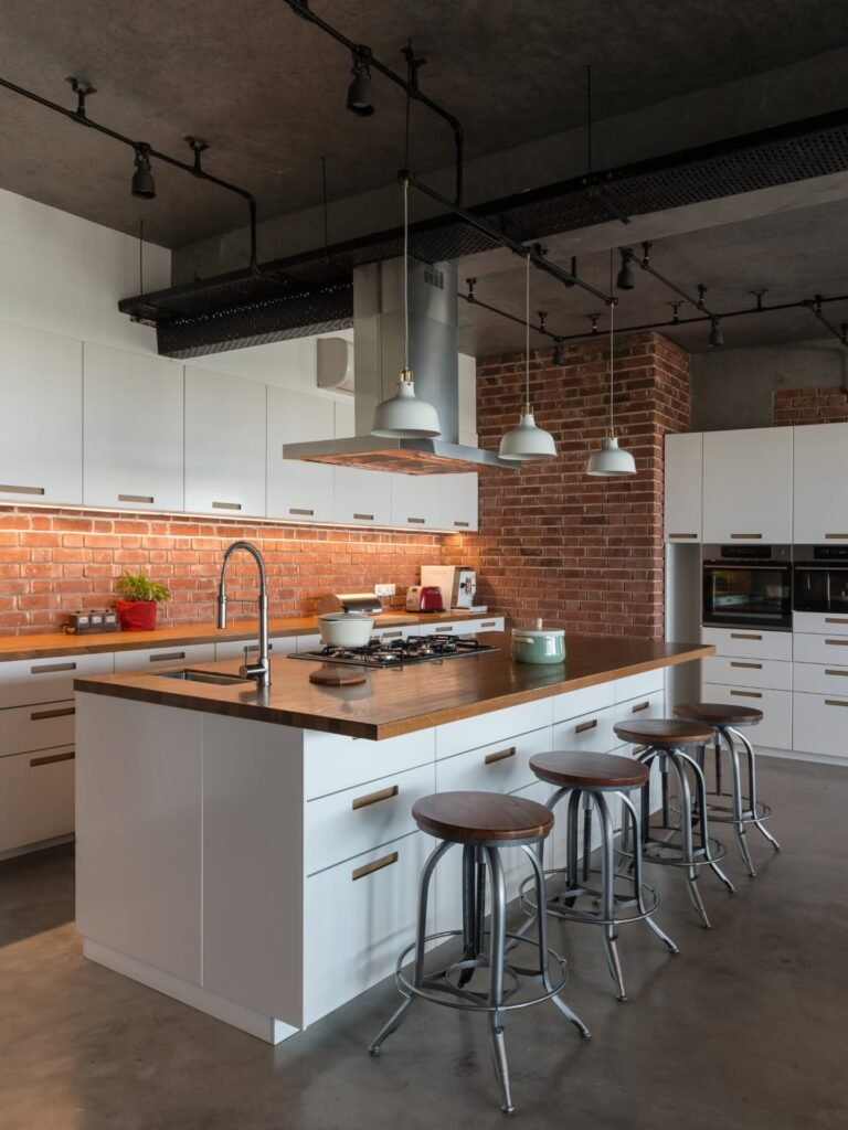 Industrial Brick Kitchen