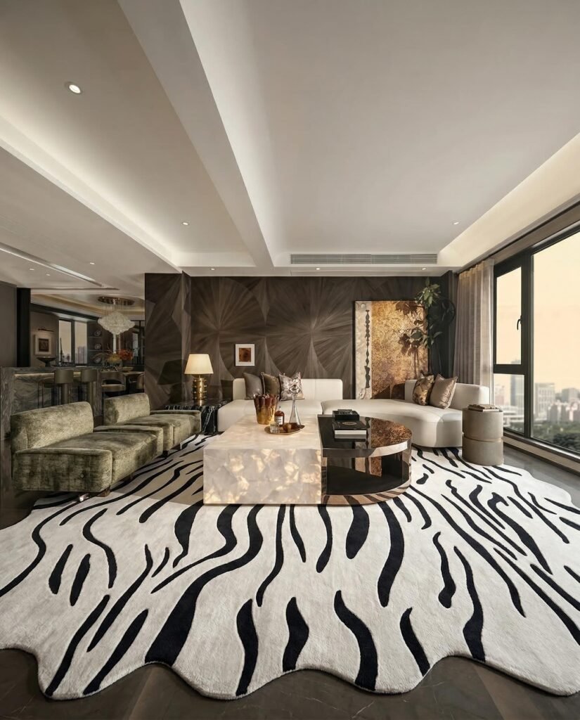 Oversized Zebra Area Rug