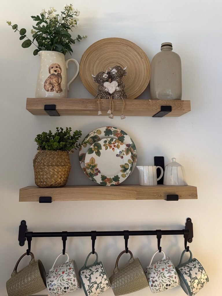 Kitchen Mug Display Shelves