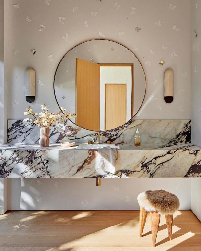 Large Round Wall Mirror