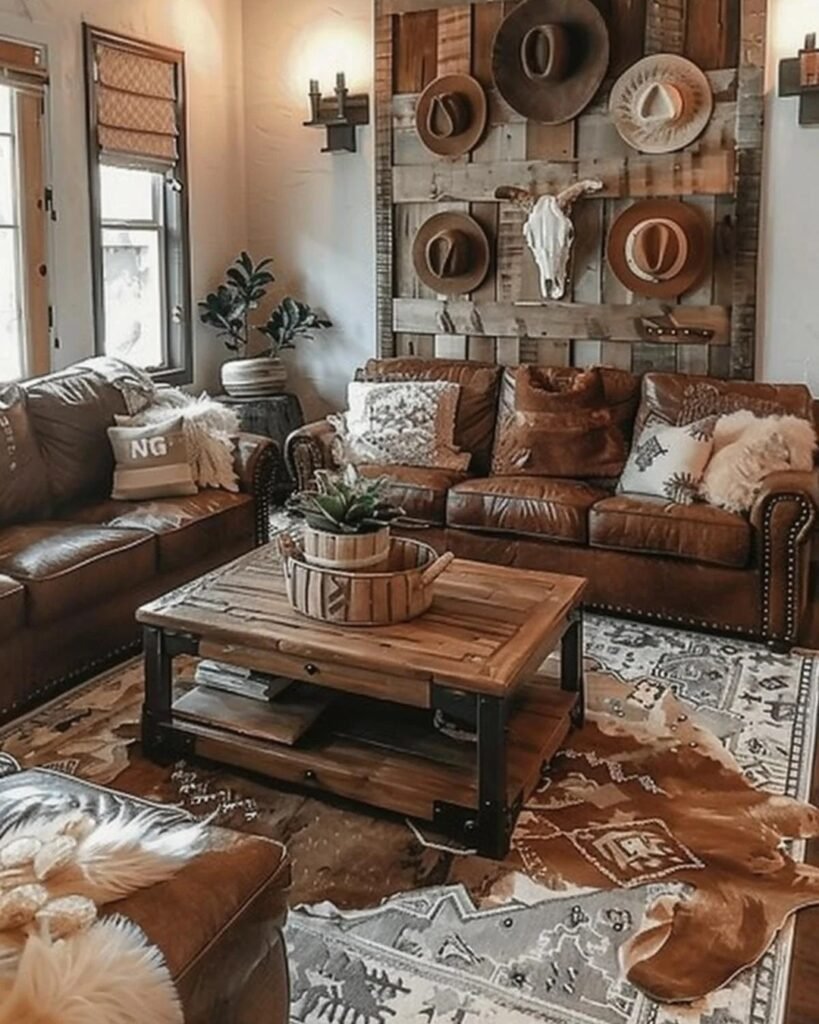 Leather And Hat Wall