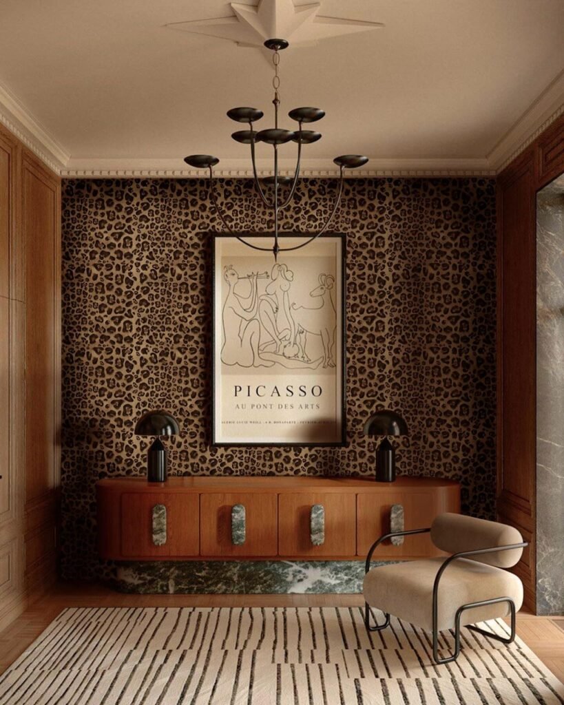 Leopard Accent Wall Drama
