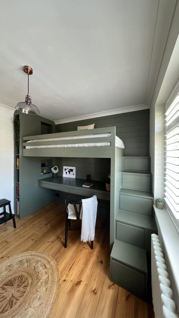 Loft Bed Desk Setup