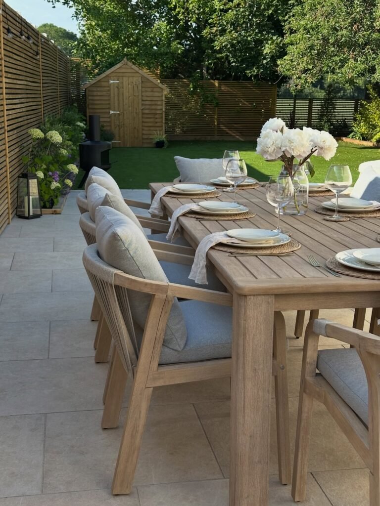 Long Wood Patio Table