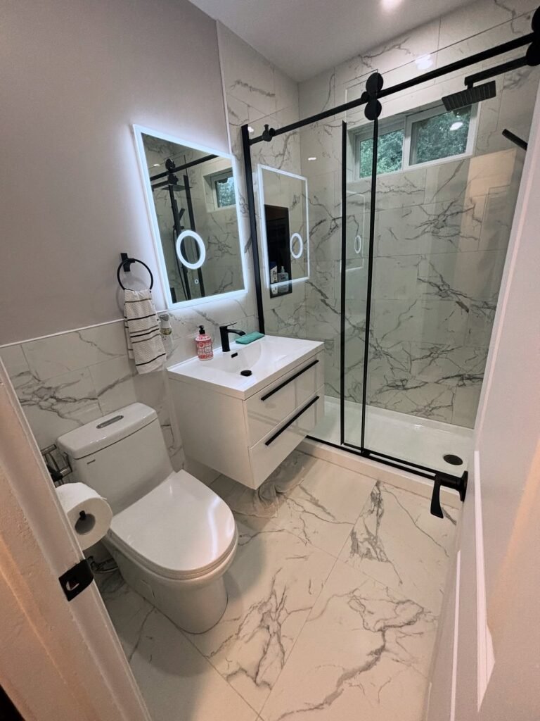 Marble Look Shower