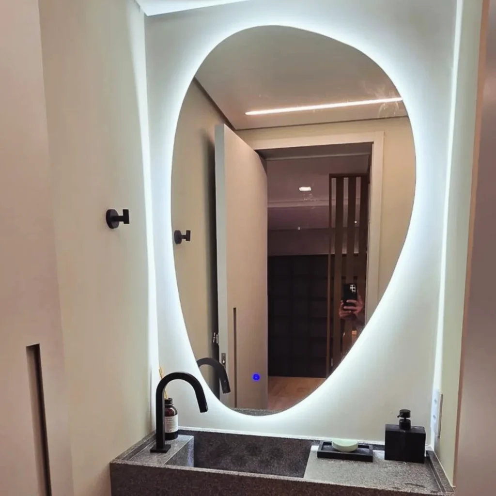 Minimal LED Oval Mirror