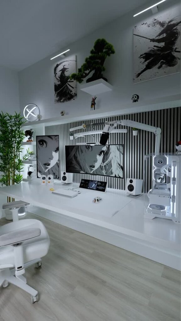Minimal White Gamingroom