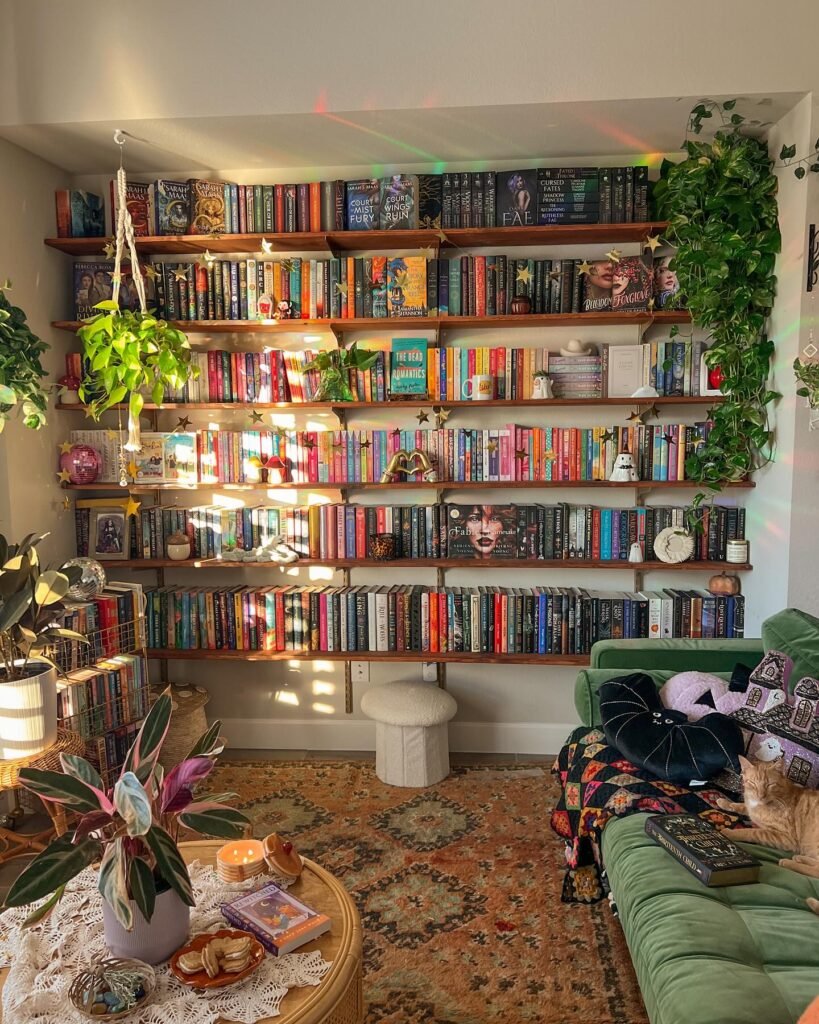 Mix Books With Greenery
