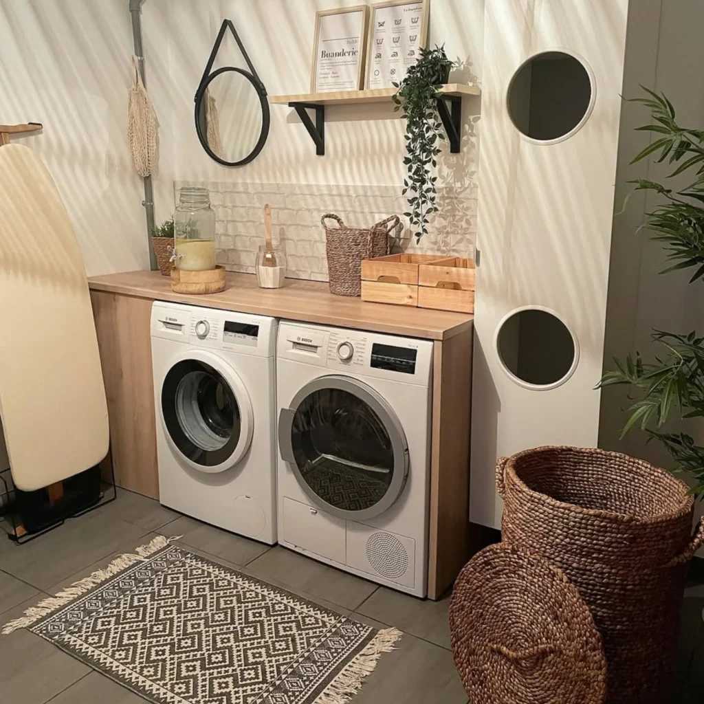 Soft Rustic Laundry Setup