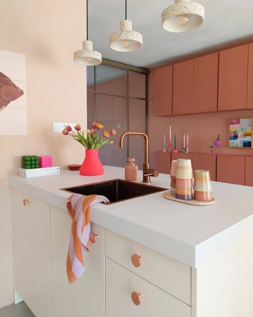 Modern Peach Pastel Finish