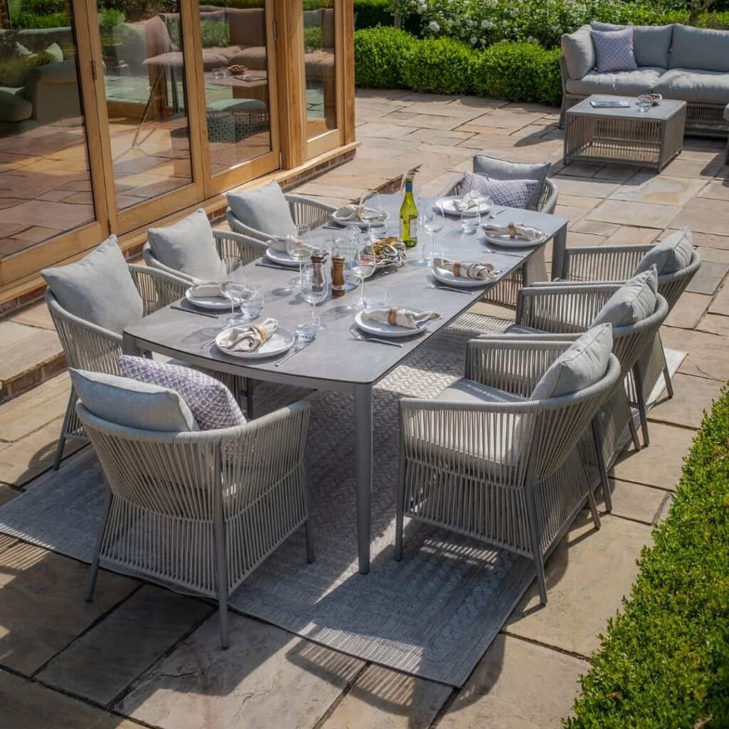 Modern Stone Patio Dining