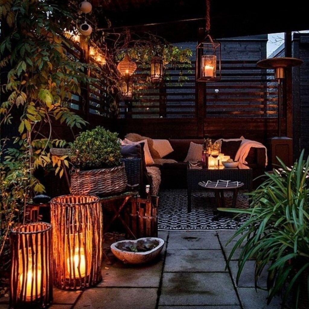 Moody Patio Lantern Layers