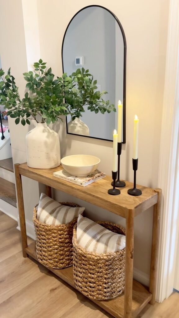 Natural Wood With Greenery