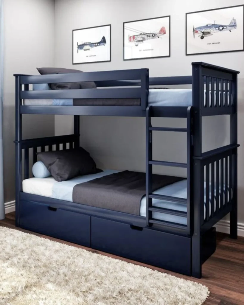 Navy Bunk With Drawers