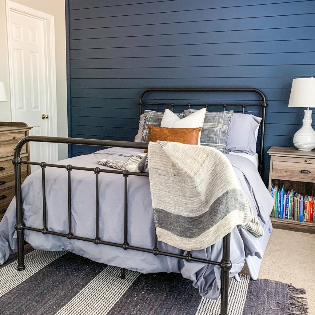 Navy Shiplap Accent