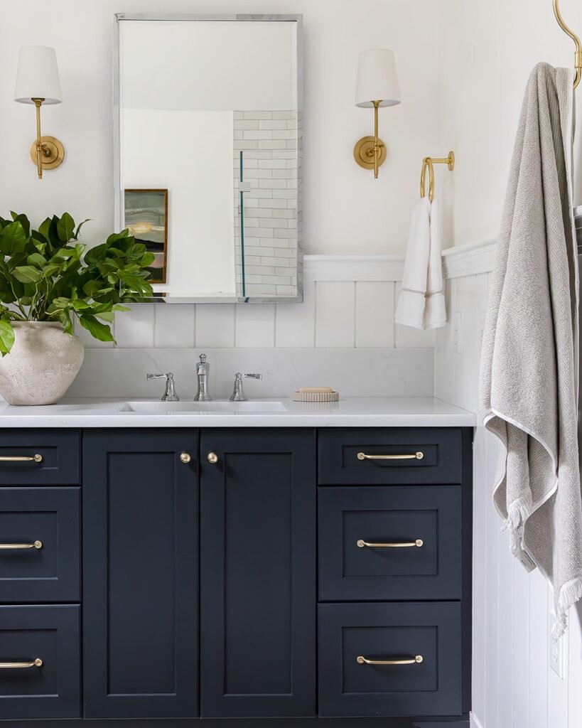 Navy Vanity Contrast