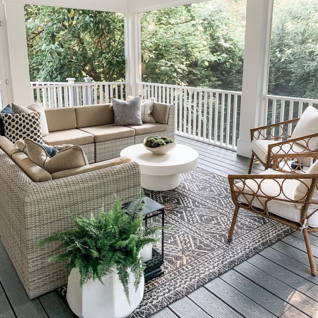 Neutral Porch Seating