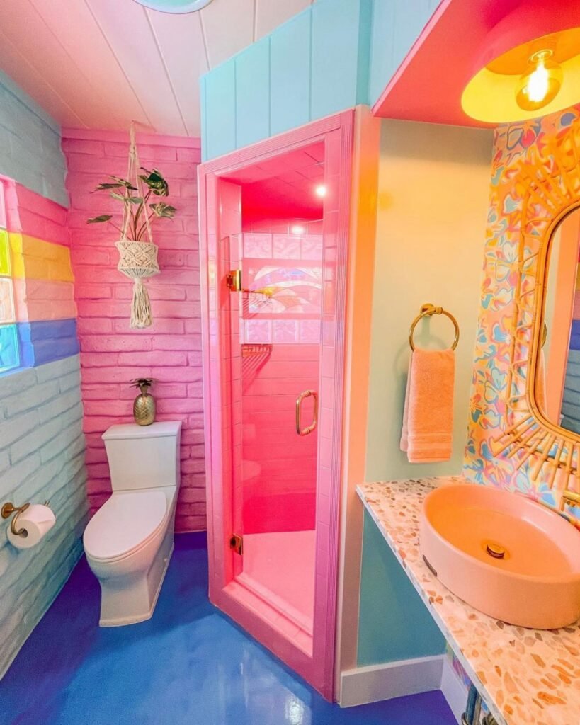 Orange Vanity Modern Pop