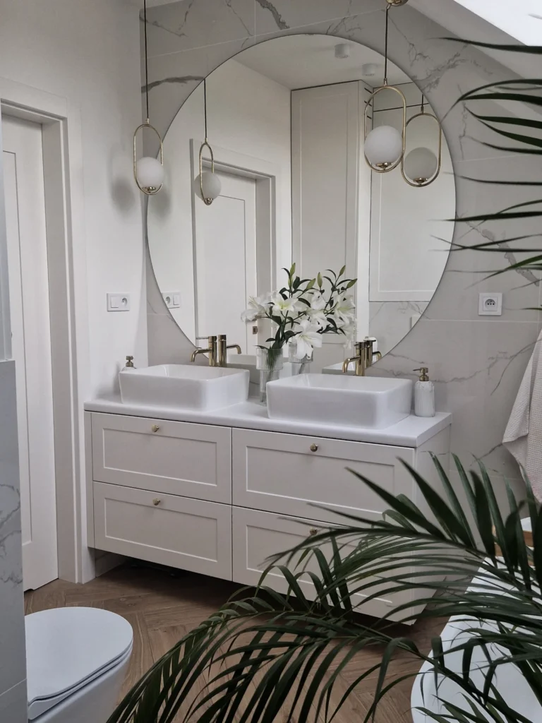 Oversized Round Vanity Mirror
