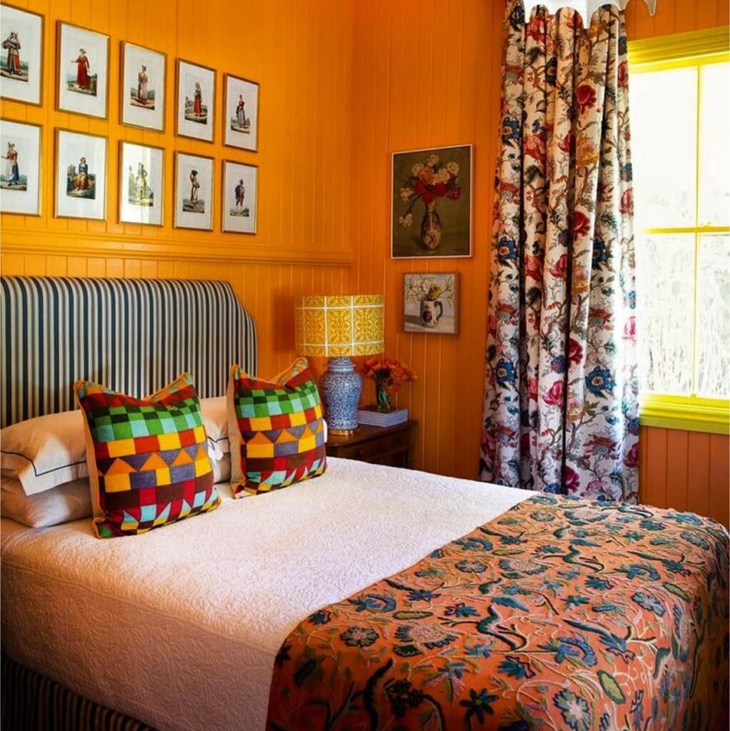 Pair Orange With Prints