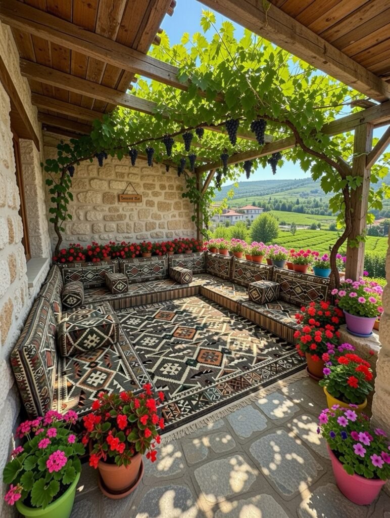 Patterned Floor Seating